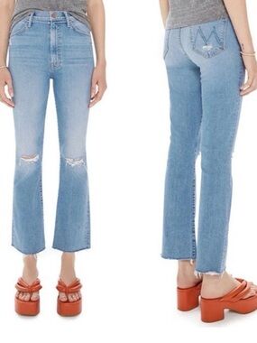 Mother Jeans Distressed The Hustler Ankle Fray in Thrilling Shots Size 27